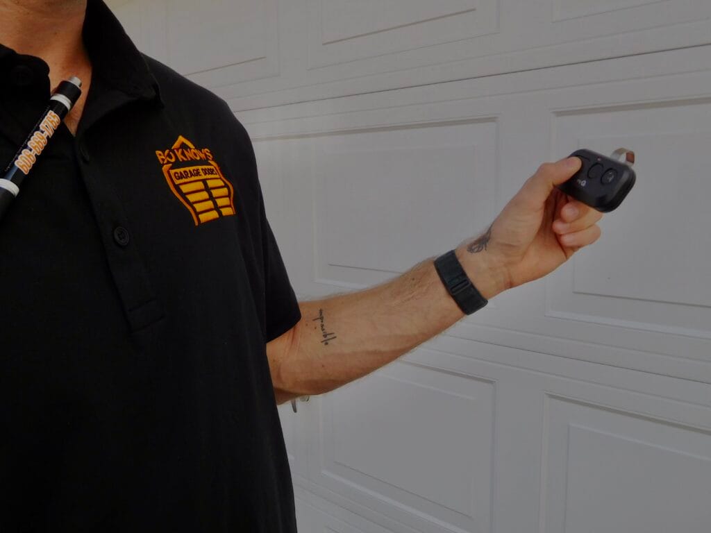 Testing a garage door remote after opener repair